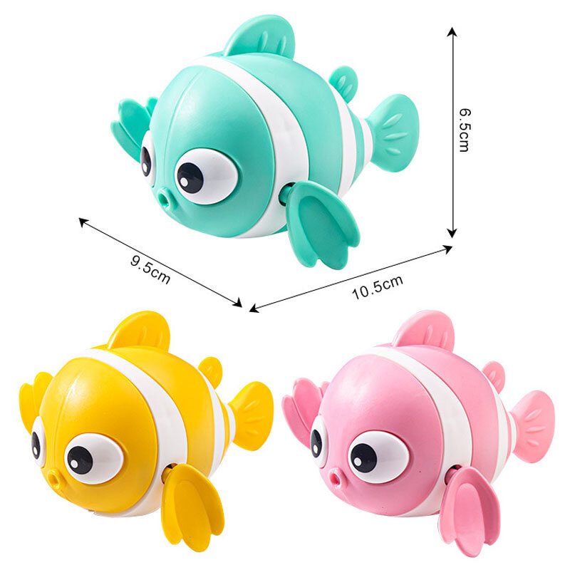 Brinquedos bonitos do banho do peixe da natação para crianças, Animal dos desenhos animados, Brinquedos de vento flutuantes, Jogo de água