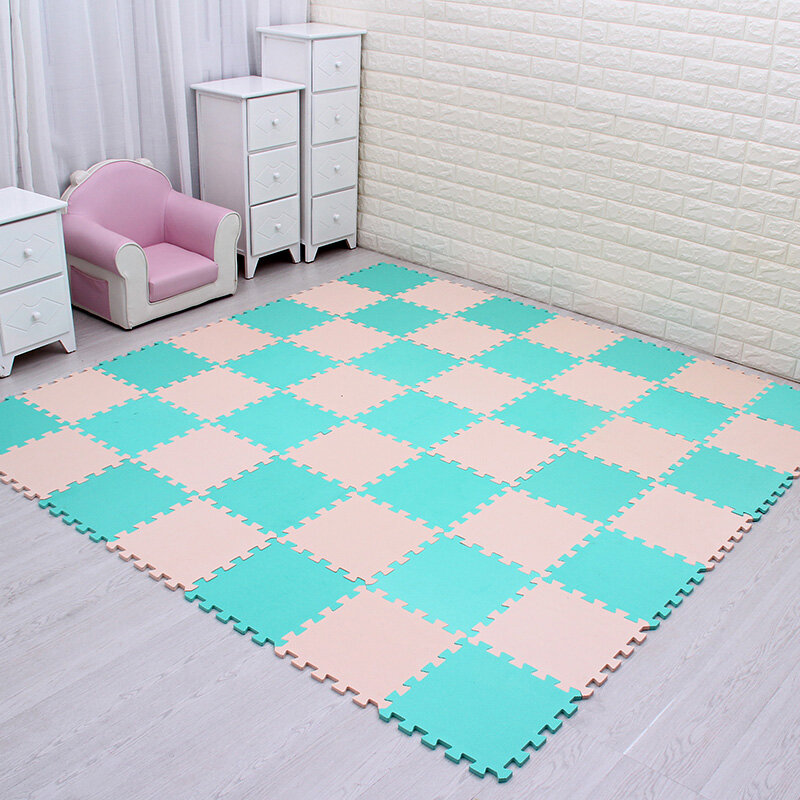 Meiqicool 아기 EVA 폼 놀이 퍼즐 매트, 18 또는 24 묶음 연동 운동 타일 바닥 카펫 깔개, 각 29cm x 0.8cm