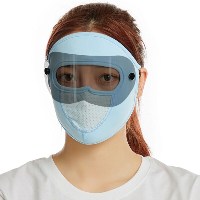 Masque en soie glacée UV pour le soleil pour protection des yeux anti-poussière pour protection avec