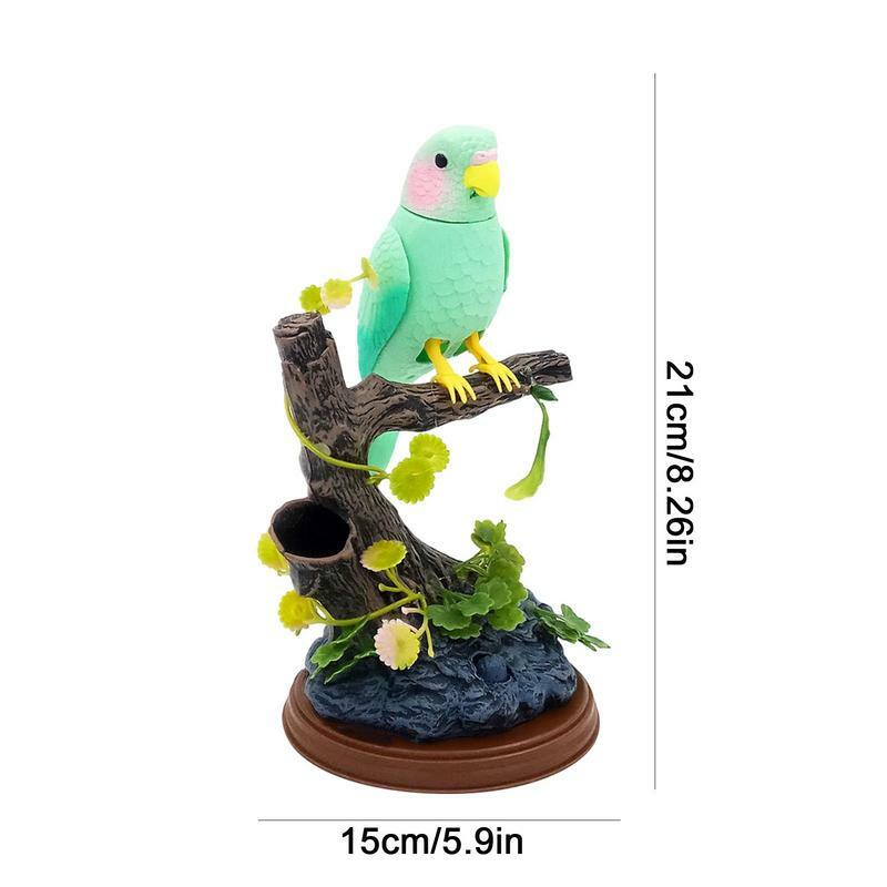 Electronic Parrot Toy Electronic Stimulation Electric Birds Toys Voice Controlled Animal Office Home Decor Ornament Kids Birthda