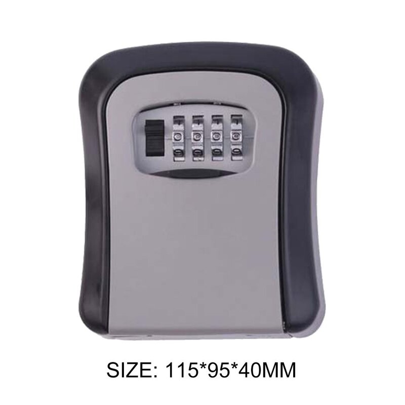 Cassetta di sicurezza per chiavi cassetta di sicurezza in metallo scatola di blocco per chiavi a combinazione a 4 cifre resistente alle intemperie in lega di alluminio montata a parete dropshipping