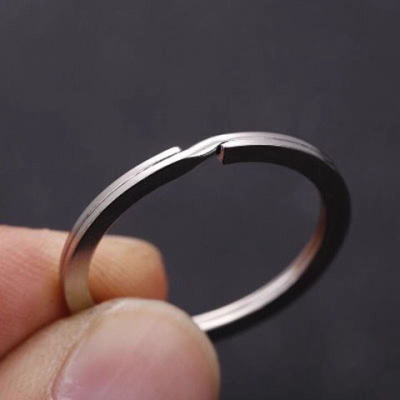 Stainless Steel 25/28/30/32/35mm Keyring Split cincin gantungan kunci gantungan kunci DIY perhiasan membuat Sleutelhanger wanita hadiah anak-anak