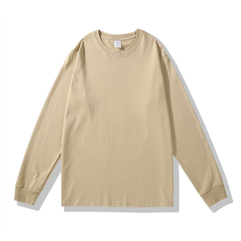 MRMT-Camiseta de manga larga para hombre, camisa holgada informal de Hip Hop, 2023g, Color sólido pesado, 250