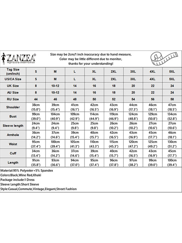ZANZEA-Vestidos de punto sencillos para mujer, minivestido con cuello redondo, plisado, informal, holgado, de manga corta, color liso, para verano, 2024