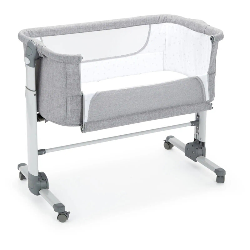 Cama de bebê portátil com berço ajustável, berço, Conectado ao parceiro, cama de cabeceira