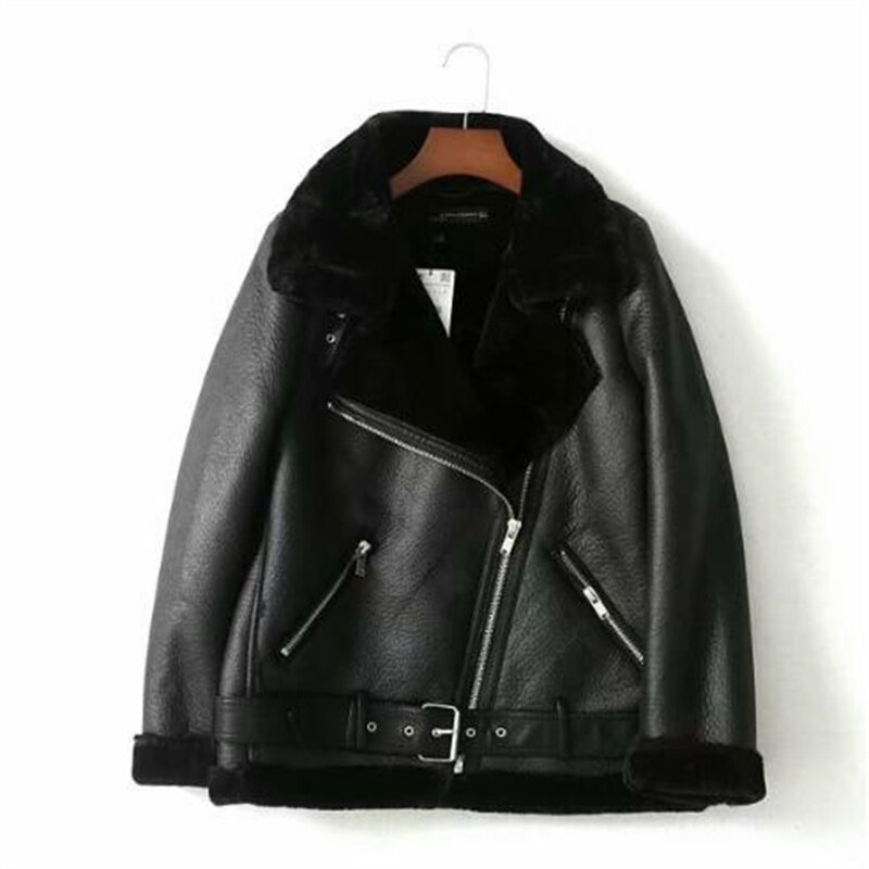 ZXRYXGS-PU casaco de couro feminino, jaqueta de inverno quente, tendência temperamento, roupas de moda premium, 2023