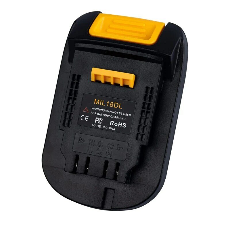 MIL18DL Battery Adapter Converter For Dewalt 18V 20V Li-ion Battery Power Tools for Milwaukee 18V Li-ion Battery Convert