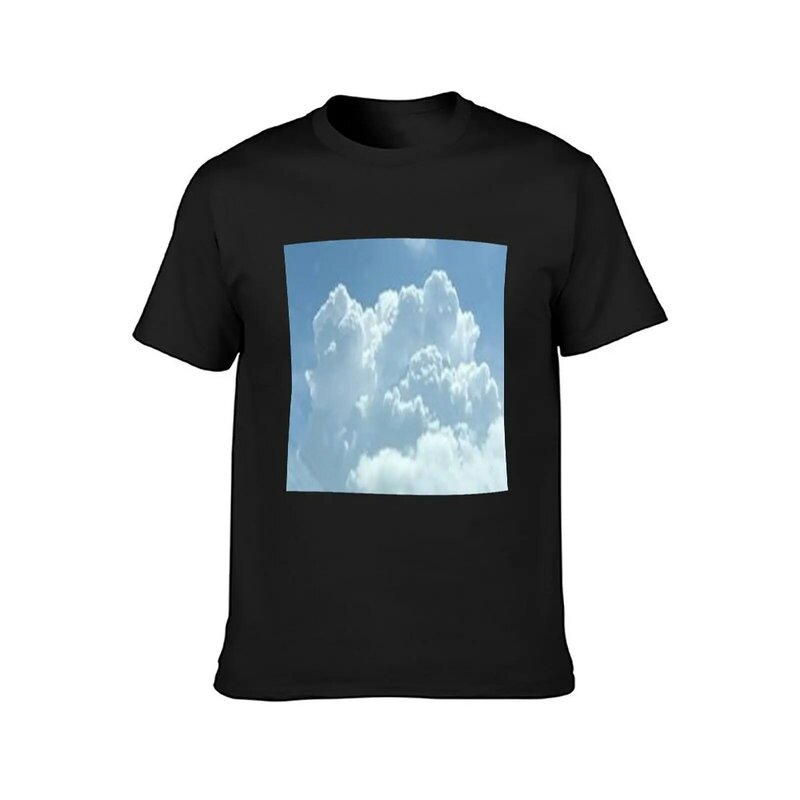 Letnia chmurowa 1 koszulka w stylu vintage ubrania vintage czarna grafika męska koszulka