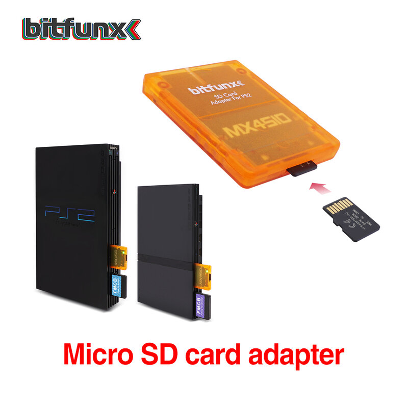 Bitfunx-adaptador de cartão SD para PS2, SONY Playstation 2 Consoles, MX4SIO, SIO2SD