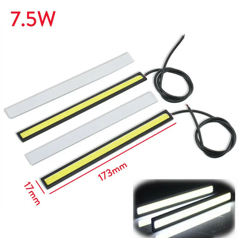Aoyuansea Ultra Thin Bright LED COB Strip DC 12V DRL Lamp Day Time Running Driving Lamp For Auto Car Side Light Fog Light Waterp