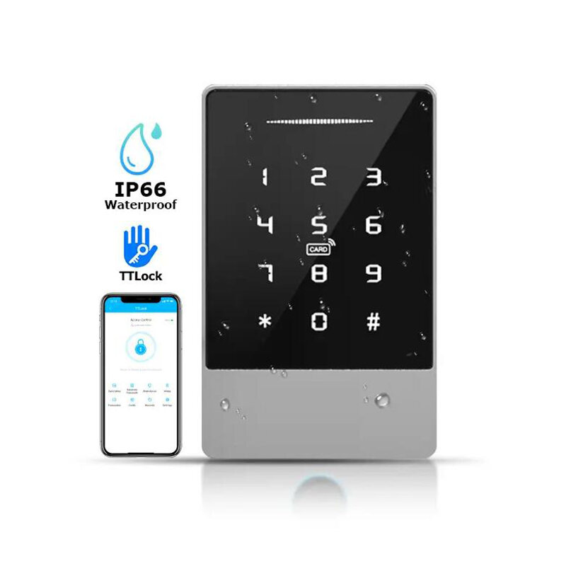 مقاوم للماء آلة التحكم في الوصول IP66 مقاومة للماء الرقمية قفل تحكم TTLOCK الذكية لوحة المفاتيح اختياري واي فاي G2 جسر