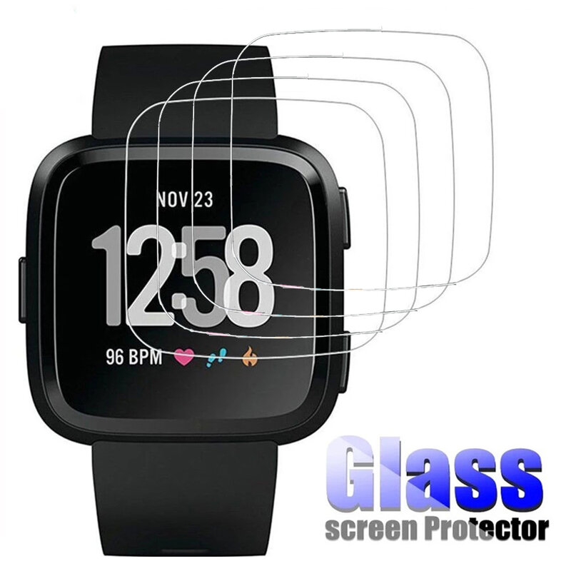 Protecteur d'écran pour montre intelligente, Film en verre, Protection complète, HD, Clair, Guatemala, Fitbit Versa, Versa 2