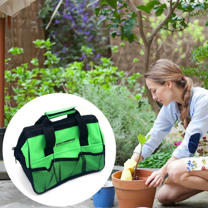 Multifunctional Tools Bag Garden Gadget Storage Organiser  Large Garden Canvas Pockets  DIY Kit Gardener Choice Accessory