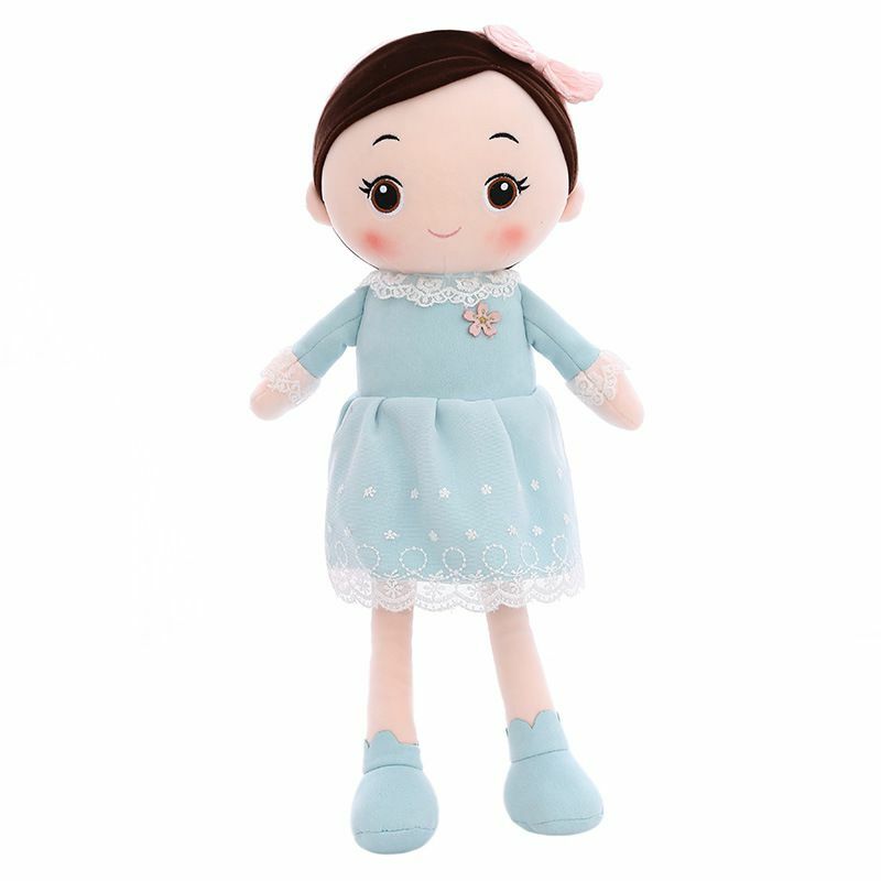 Muñeca trenzada de felpa para niños, juguete de princesa de cuento de hadas, accesorios de regalo de cumpleaños para niñas