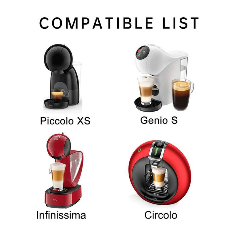 Icafilas 어댑터 돌체 구스코 피콜로 XS 지니오 S 기계용, 재사용 가능한 캡슐, 리필 가능, 카페테라 익스프레스 커피