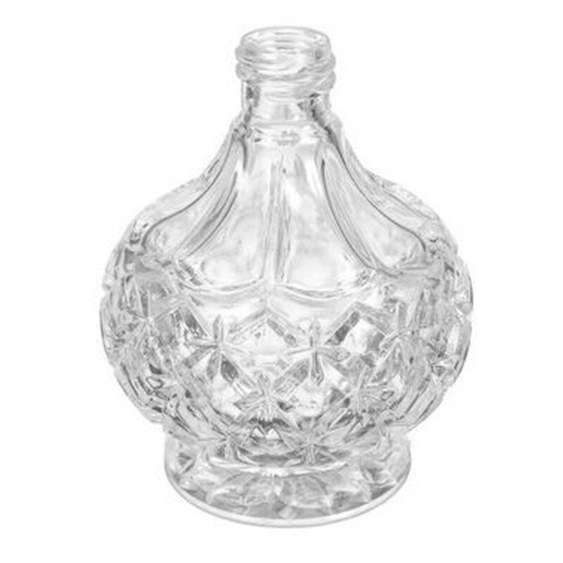 Botella de Perfume Vintage de cristal transparente, pulverizador largo dorado, bomba atomizadora de Perfume, botellas de vidrio rellenables, China, 80ml