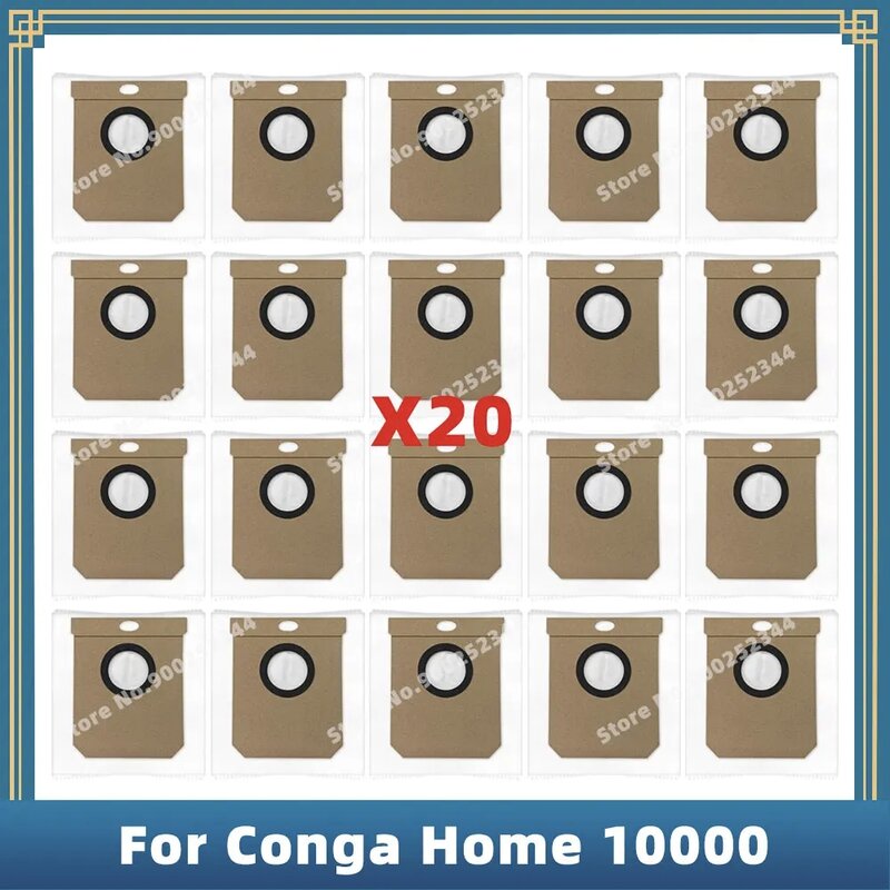 Compatible For Conga Home 10000, 8090 Ultra, 9090 AI / Eufy L50, L60 SES / Everybot Q5 / Roidmi EVE CC Part Accessories Dust Bag