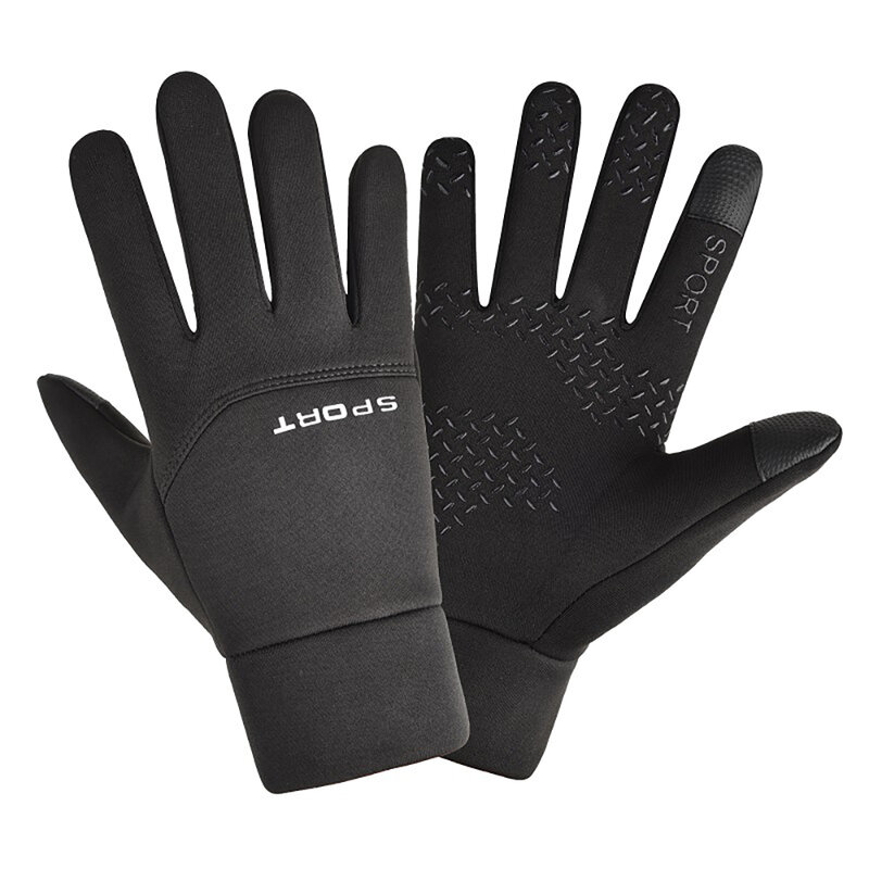 Черные Водонепроницаемые перчатки, зимние теплые перчатки для велоспорта, занятий спортом на открытом воздухе, бега, езды на мотоцикле, лыжах, сенсорного экрана, сноуборда, мужские перчатки 2023