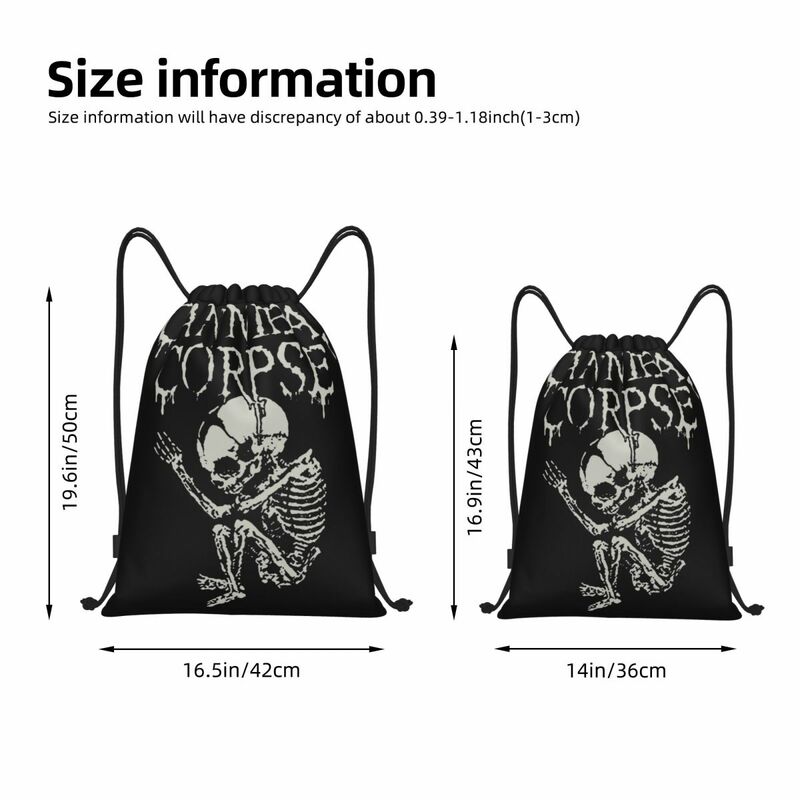 Cannibal Corpse Death Metal Band Drawstring Backpack Sports Gym Bag Water Resistant String Sackpack for Yoga
