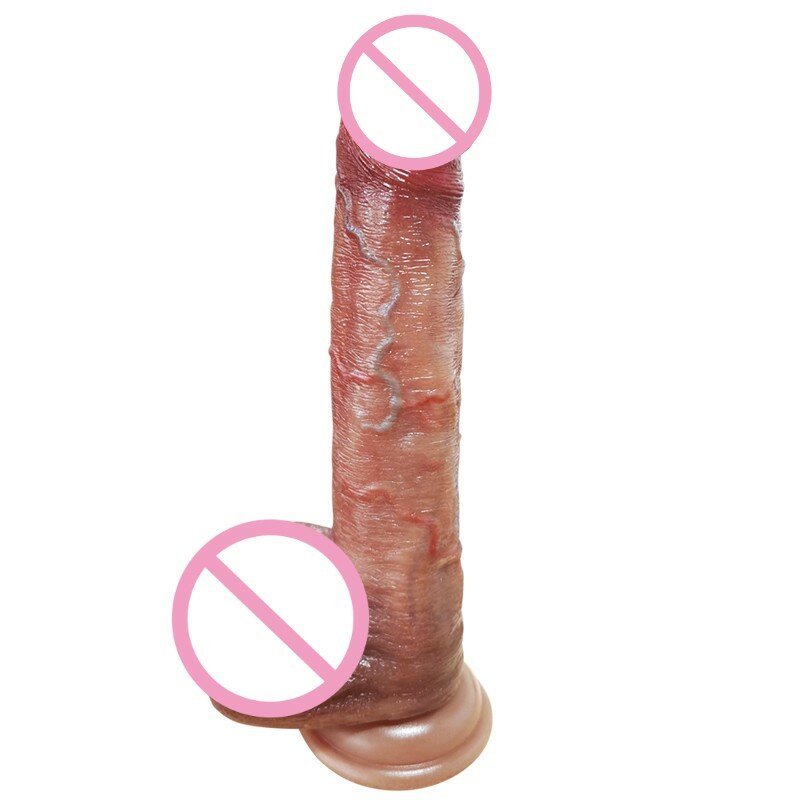 Vahp movendo prepúcio testículos cheio de silicone líquido masturbador sexo feminino brinquedos para a menina mulher pênis phallus dildo ventosa