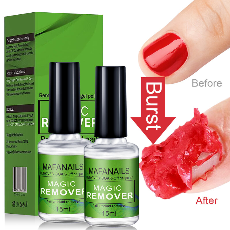 15ml Magic Remover Nail Gel Polish Remover UV Gel Polish Delete Magic Burst Nail Gel Remover Semi Permanent Varnish Nail Cleaner