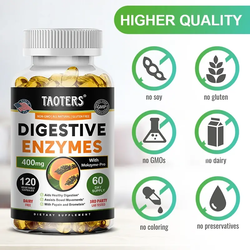 Suplemento de enzima Intestinal-Ayuda a la digestión, quema grasa, controla el apetito, mejora la inmunidad y promueve la motilidad Intestinal