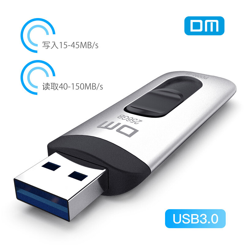 DM PD090 256GB USB Flash Drive 128GB Metallo 64GB Pendrive USB 3.0 Memory Stick 32GB pen drive Reale Capacità di 16GB USB del bastone