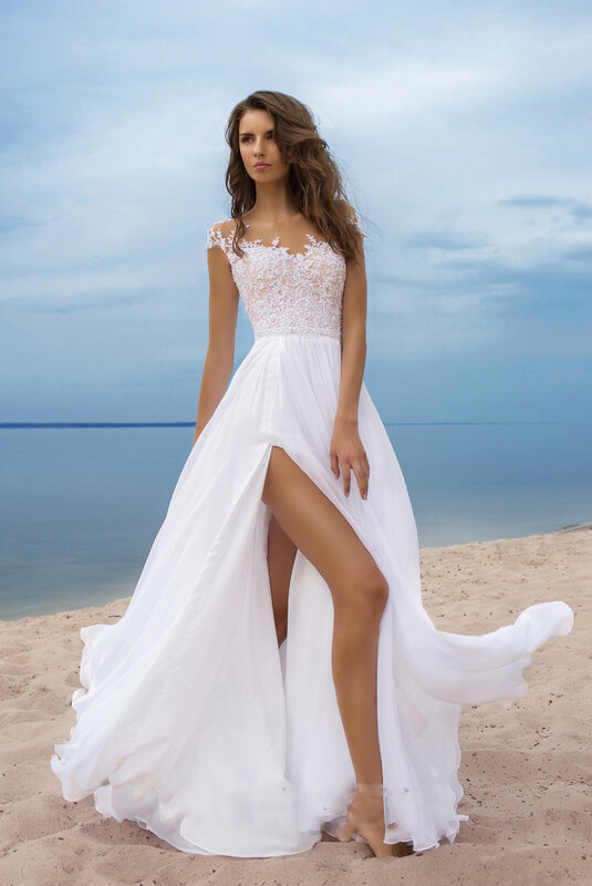 New Pattern Summer Women's New Sexy V-neck White Elegant Party Banquet Evening Dress Formal Bridal Gift Dress