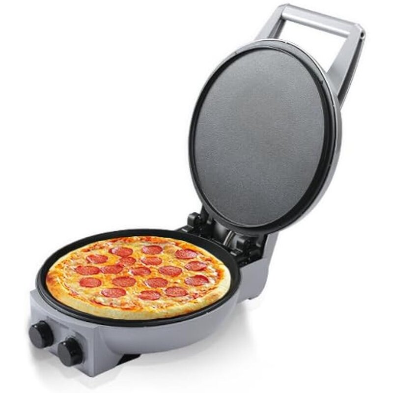 Hehogogo Elektrische Pizza Maker Aanrecht Pizza Fornuis Voor Thuis Anti-Aanbak Calzone Cooker Verstelbare Temperatuurregeling 1500W