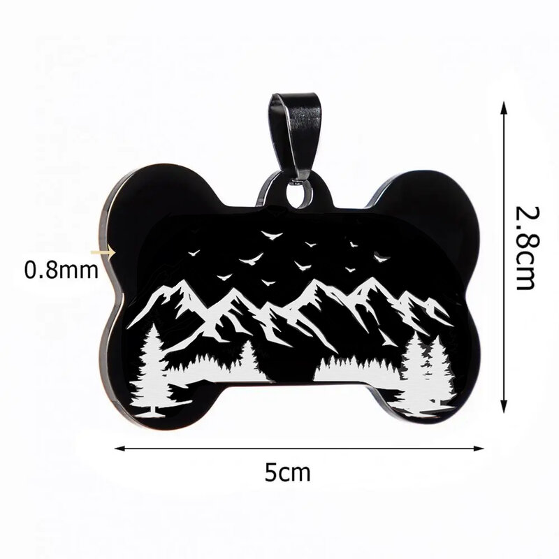 Personalized Pet Tags Bone Shape Cats Dogs Engraved ID Tags Custom Pet Name Number Tag Collars Hiromi Pet accessories Supplies