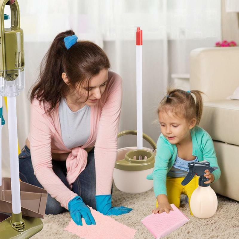 Giocattolo per la pulizia Montessori sicuro per bambini Kit per giochi di imitazione giocattoli per la pulizia giocattoli educativi per la pulizia del bambino Pla per le pulizie riutilizzabili