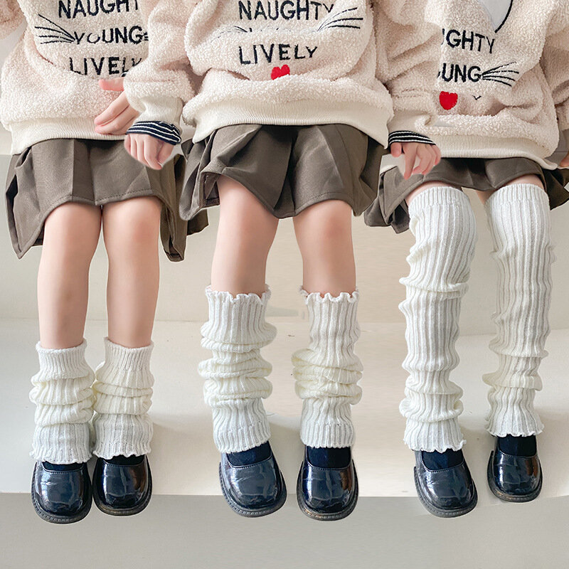 Calentadores de piernas de uniforme japonés JK para niñas, calcetines largos para niños, cubierta de calentamiento de pies, más de 45CM, Coreano Lolita ins