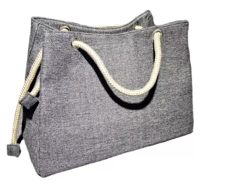 Borse Tote in tela vegana borse semplici e versatili da donna borsa Shopper Vintage di grande capacità borsa a tracolla da spiaggia estiva