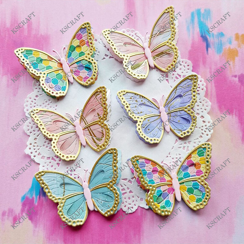 Kscraft elegante Schmetterling Metalls chneid werkzeuge Schablonen für DIY Scrap booking dekorative Prägung DIY Papier karten