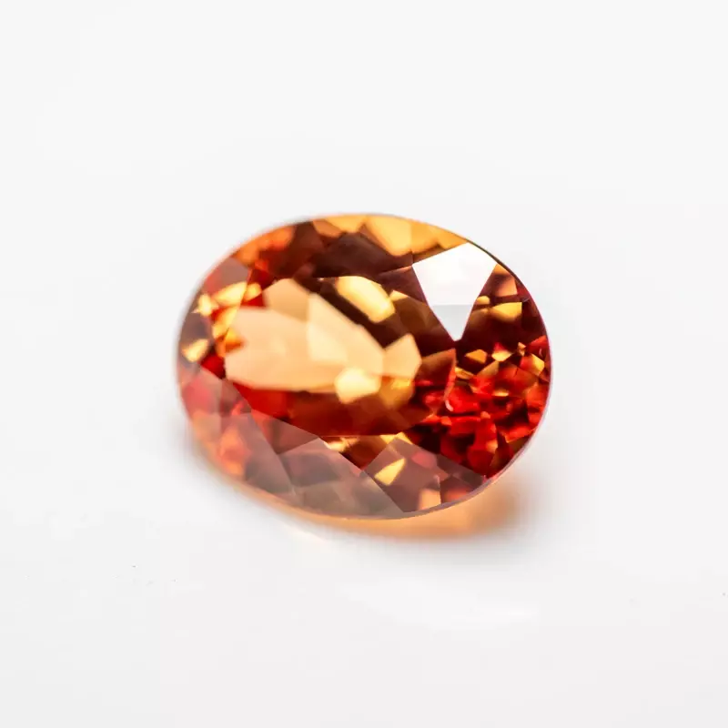 Lab Grown Sapphire Orange Color forma ovale Charms pietre preziose perline per gioielli fai da te che fanno materiale selezionabile AGL Certifica