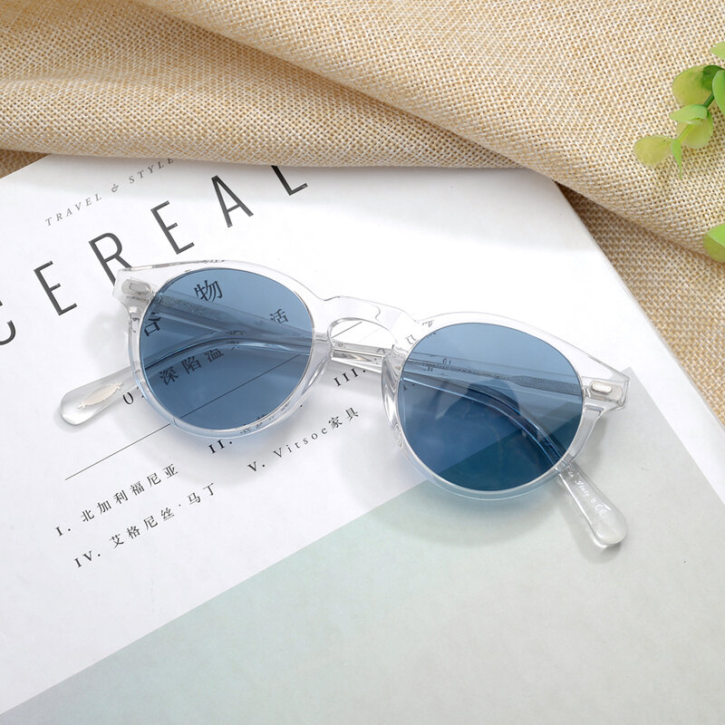 Gregory Peck Vintage Clear Sunglasses Designer men women Sunglasses OV5186 Polarized sun glasses OV 5186 with Original case