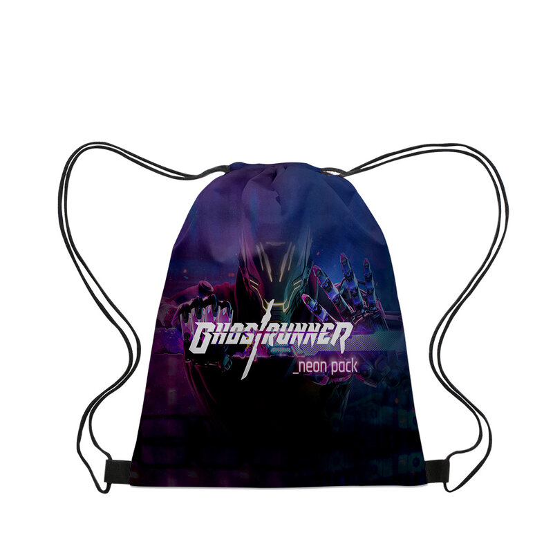 Ghostrunner-saco de cordão para homens e mulheres, bolsas de jogos, sacos de lazer, 2023