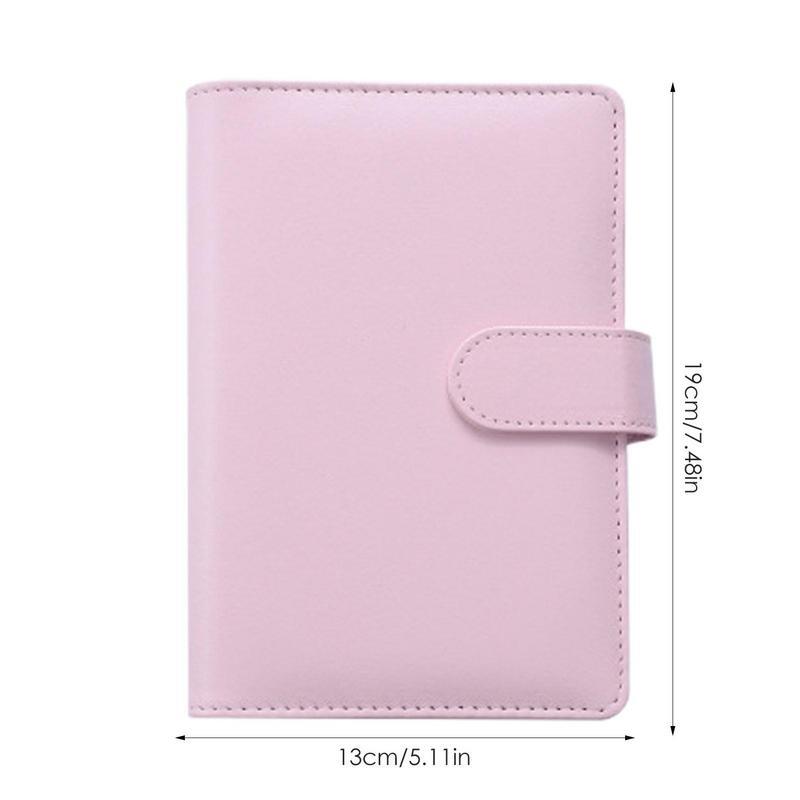PU Leather Notebook Binder Budget Binder Cover With Loose Leaf Zipper Bags Water Resistant Christmas Budget Planner Binder Cover