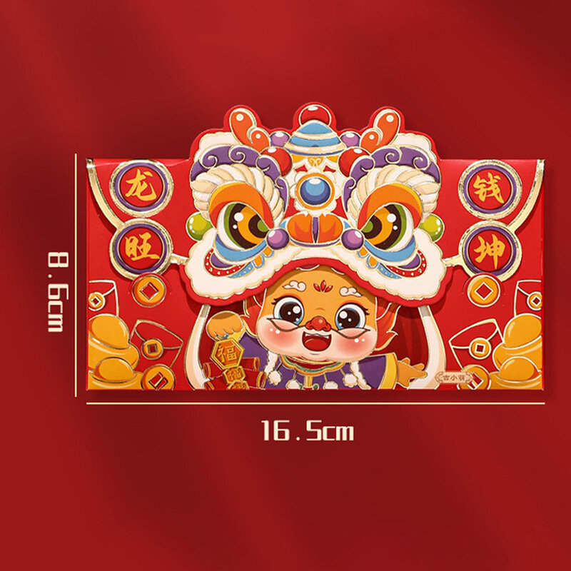 Dragão chinês dinheiro sorte Envelopes, ano novo Envelopes vermelhos, cores brilhantes, festival tradicional da primavera