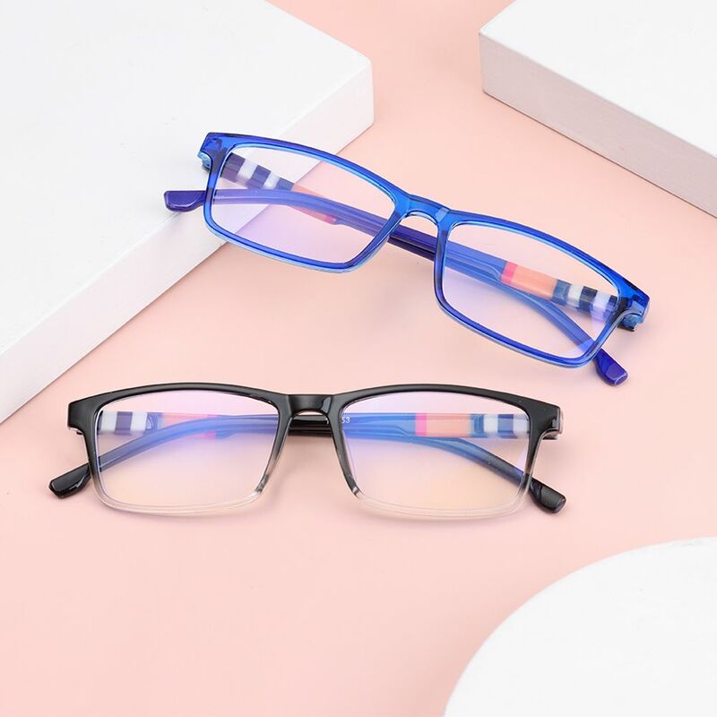 Męskie damskie ochrona oczu w stylu Vintage przenośne okulary do czytania Ultra lekka rama anty-niebieskie światło