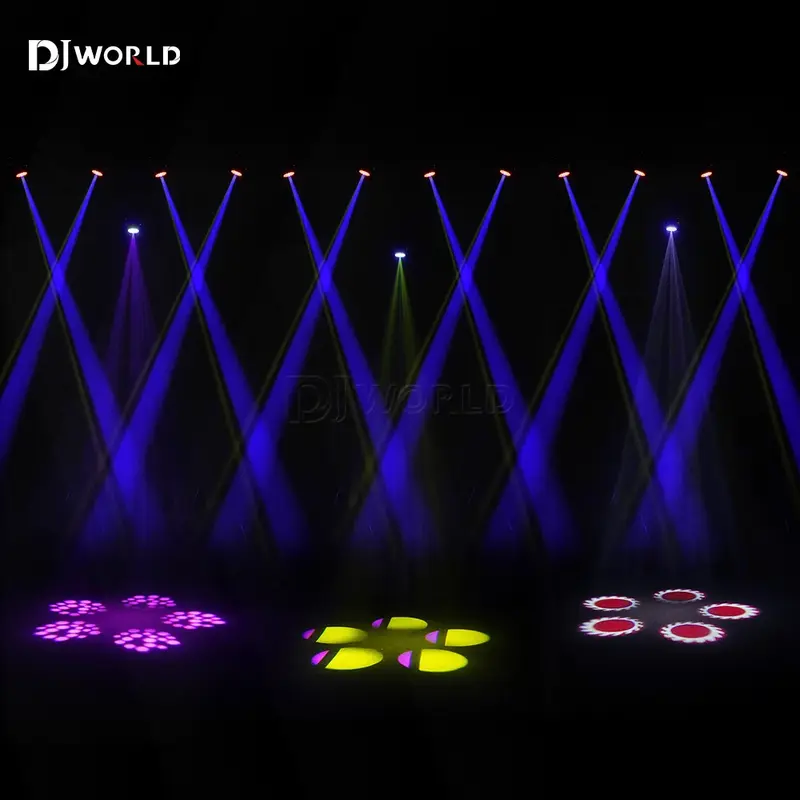 100W LED 스폿 고보 빔 무빙 헤드 라이트, 디스코 DJ 바 파티용, 12 개 LED 램프 비즈 조리개 서클 5 프리즘 DMX, 신제품