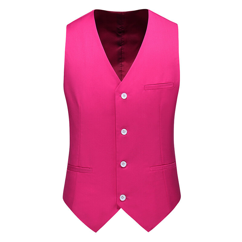 Nova Marca de Roupas Masculinas de Negócios Casual Suit Vest/Homens Cavalheiro Banquete Casamento 17 Cor Sólida Vest S-6XL