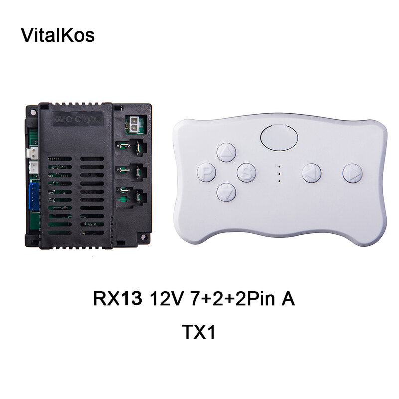 Vitalkios Weelye Transmissor Do Carro Elétrico, RX13, 12V, 2.4G, Bluetooth, Opcional, Peças de Alta Qualidade, Kids