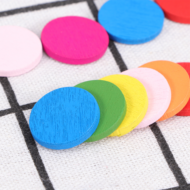 Чувствительные Круглые части, разноцветные Круглые деревянные круглые детские поделки ручной работы, учебные пособия для учеников, деревянная игрушка