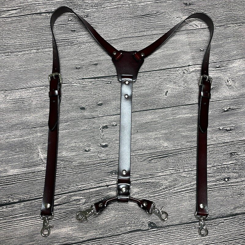 Bretelles en cuir réglables pour hommes et femmes, bretelles pour pantalons, bretelles pour adultes, accessoires vestisensSFP, 2x115cm