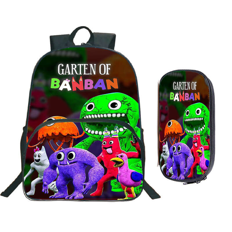 Game Garden Of Banban Backpack Pencil Case 2pcs Set Children Daily School Bag Boys Girls Bookbag Garten Of Banban Schoolbag Gift
