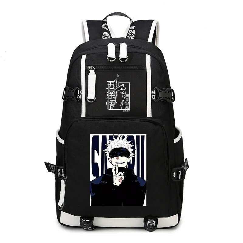 Jujutsu Kaisen anime backpack Satoru Gojo printed children's double bag campus student school bag outdoor travel bag