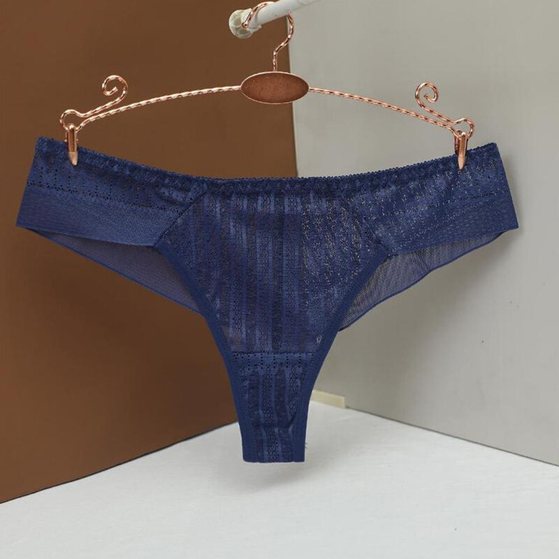Women Elastic Thong G-string Panties Sexy Low Rise Mesh See Though Sheer Knickers T-Panties Shapewear Lingerie Underwear