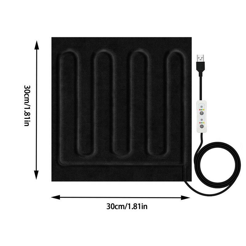 USB Heating Mat 5V USB Heating Mat For Travel Adjustable 3 Mode Temperature And Timer Rechargeable Therapeutic Heat To Ease