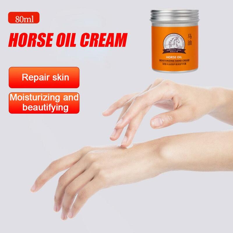 Crema all'olio di cavallo crema antietà cicatrice viso corpo sbiancante pelle coreana crema sbiancante idratante cura cosmetica U5X3